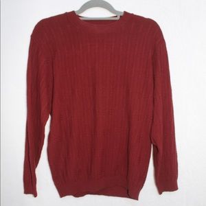 Alfred Dunner Burnt Orange Cable Knit Sweater Med